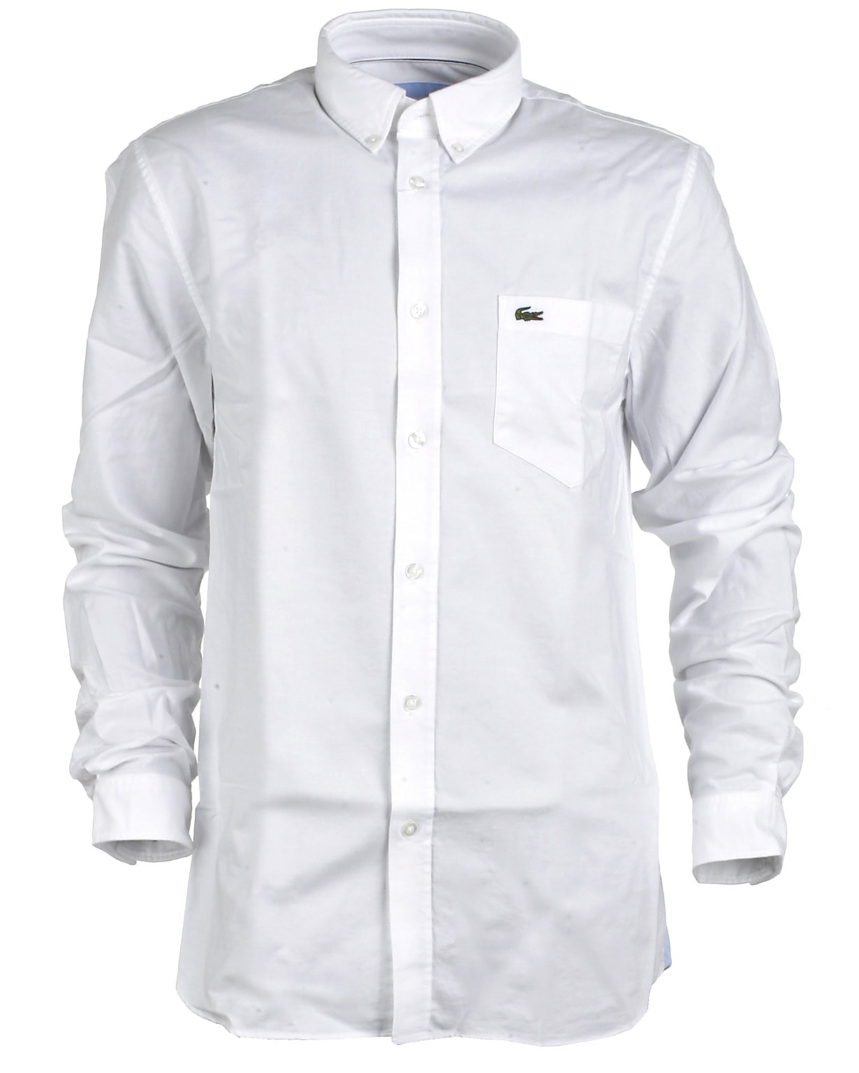 Se Lacoste oxford skjorte, hvid - 182,S+,S-M hos Umame.dk