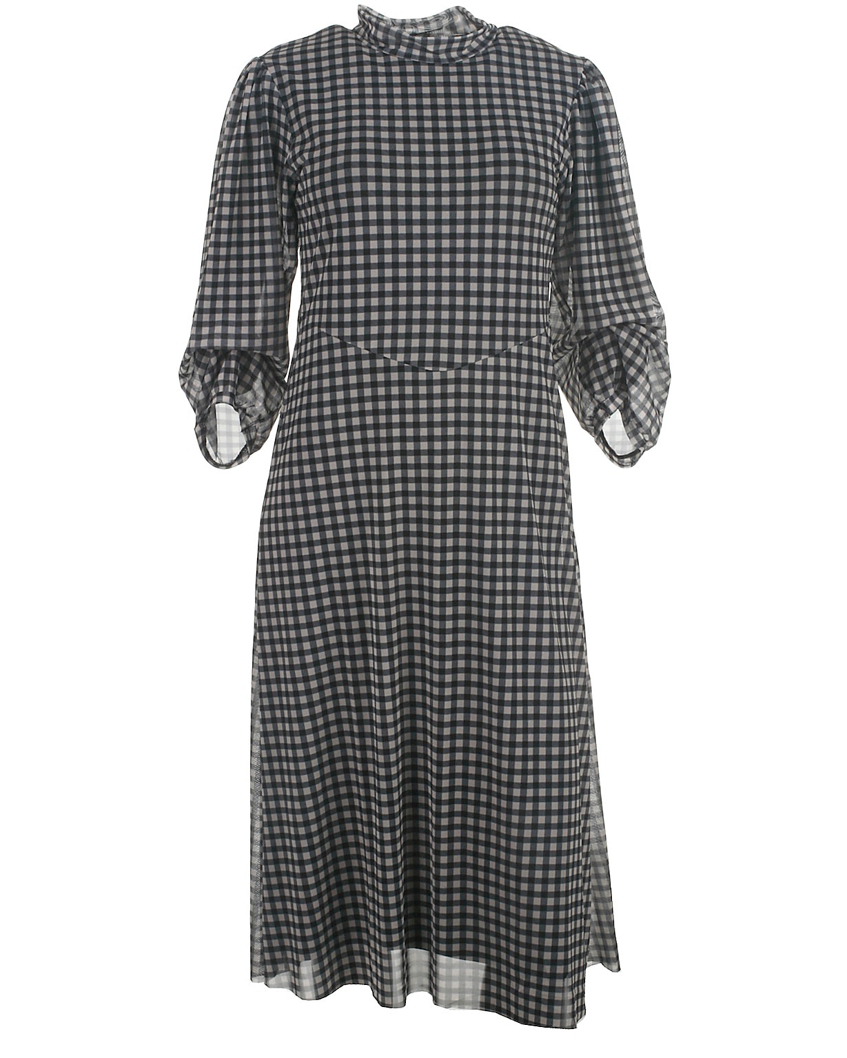 Cost:bart kjole med tern C1281 Kakki