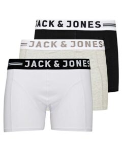 3-pak underbukser fra Jack & Jones - hvid, grå og sort - køb på umame.dk