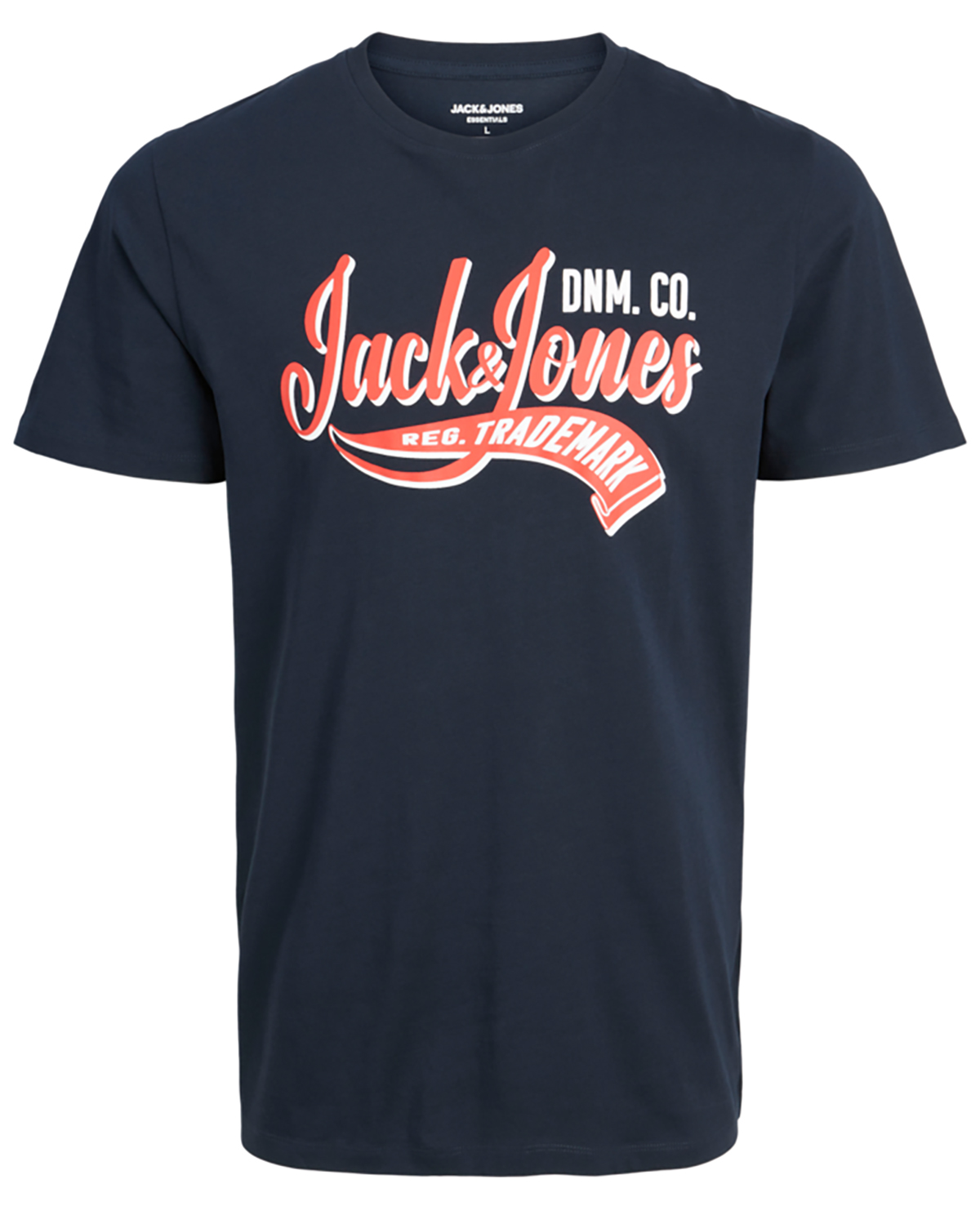 Se Jack & Jones JR t-shirt s/s, Logo tee, navy - 176,16år hos Umame.dk
