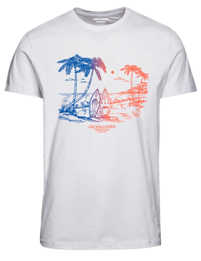 Jack & Jones JR t-shirt s/s, Aruba, hvid - 188,L+,L